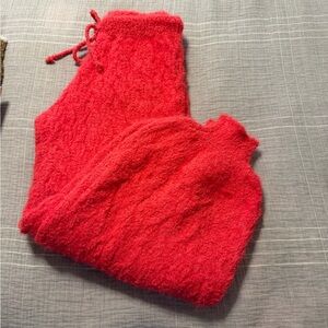 POL Hot Pink Fuzzy Jogger Sweatpants